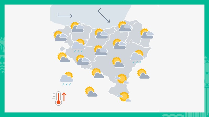 EGURALDIA | Ostarteak zabalduko dira, baina euria ere egin dezake
