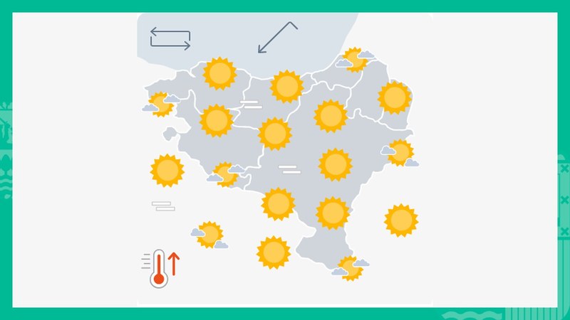 EGURALDIA | Tenperatura maximoak nabarmen egingo du gora