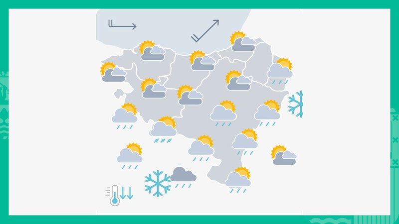 EGURALDIA | Tenperaturak jaitsi egingo dira gaurkoan