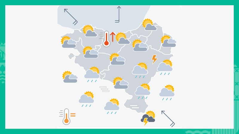 EGURALDIA | Tenperaturek gora egingo dute hego-haiziarekin