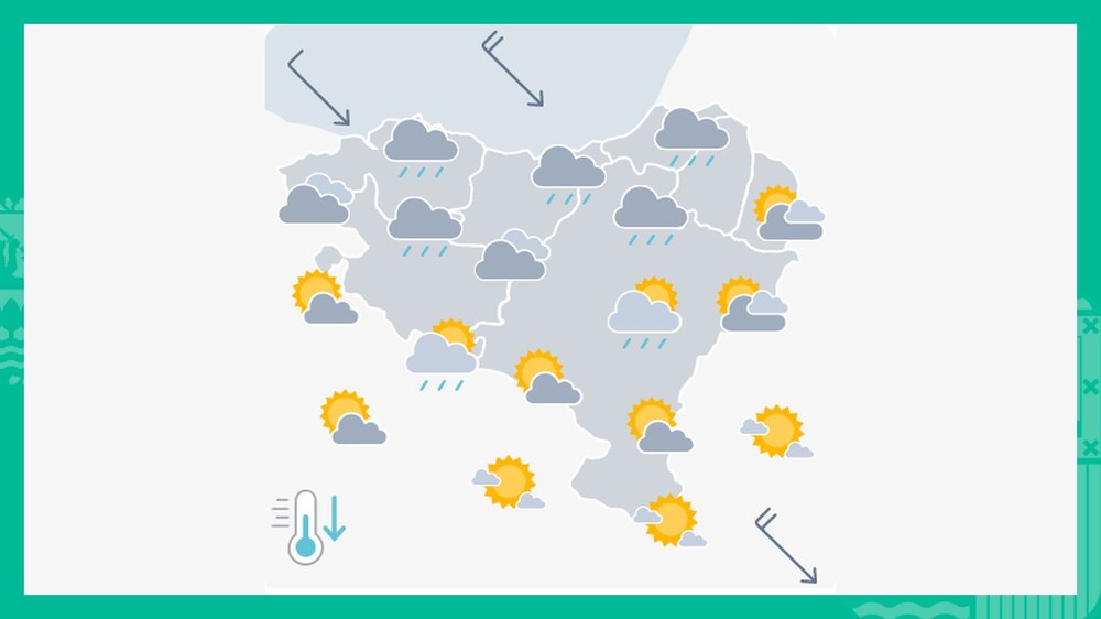 EGURALDIA | Zerua hodeitsu egongo da eta euri txikia egin dezake