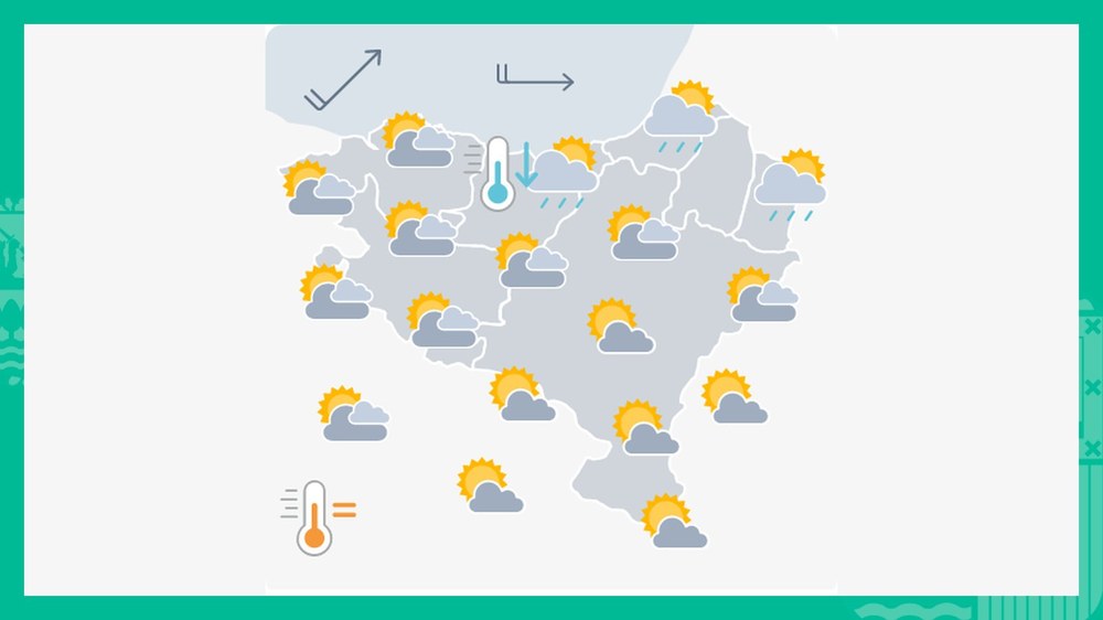EGURALDIA | Zerua hodeitsu egongo da eta euria egin dezake