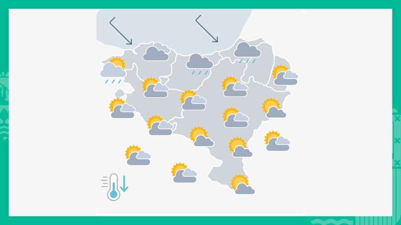 EGURALDIA | Zerua hodeitsu egongo da eta euria egingo du