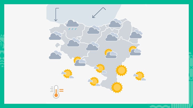 EGURALDIA |  Zerua hodeitsu egongo da eta zirimiria egin dezake