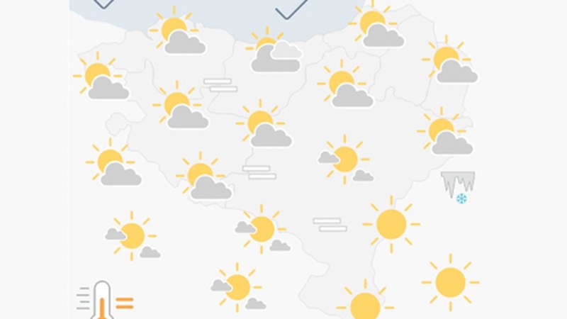 EGURALDIA | Zerua hodeitu egongo da eta euria egingo du goizean