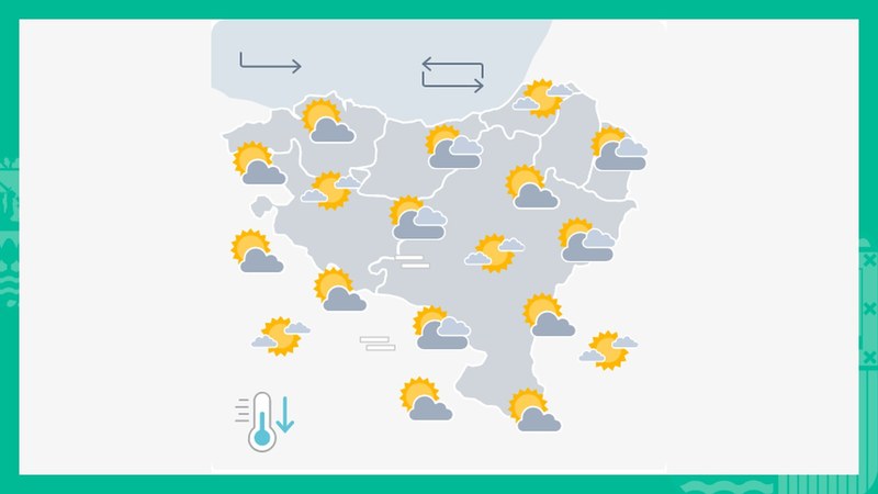 EGURALDIA | Zerua nahiko hodeitsu egongo da gaur