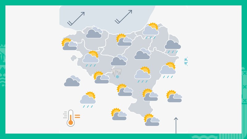 EGURALDIA | Zerua oso hodeitsu egongo da eta euria egin lezake