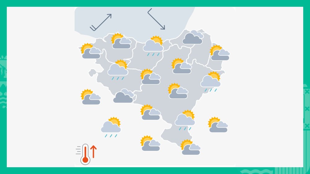 EGURALDIA | Zerua oso hodeitsu egongo da eta iluntzean euria egingo du