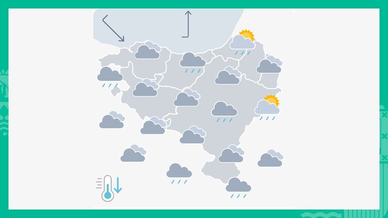 EGURALDIA | Zerua oso hodeitsu egongo da eta noizbehinka euri txikia egingo du