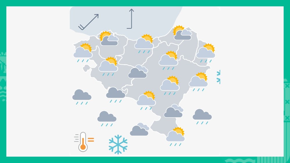 EGURALDIA | Zerua oso hodeitsu egongo da eta noizbehinka euria egin dezake