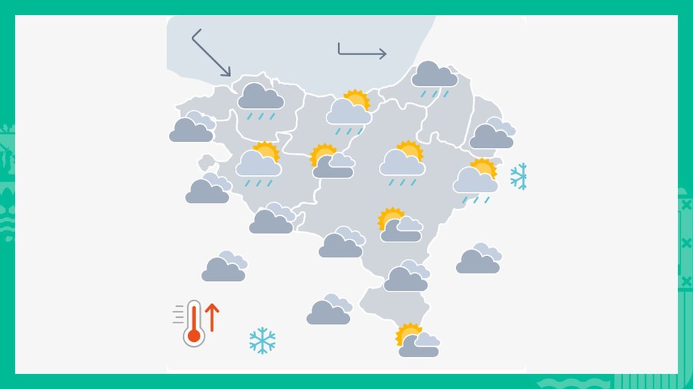 EGURALDIA | Zerua oso hodeitsu egongo da eta zaparradak botako ditu