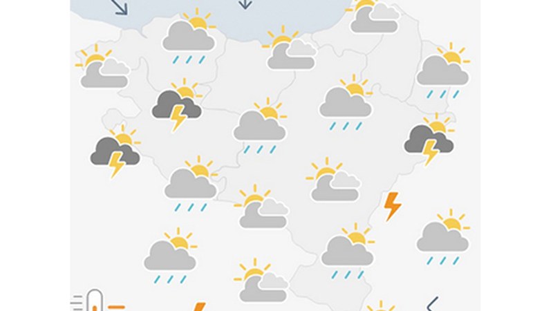 EGURALDIA | Zerua oso hodeitsu egongo da gaurkoan