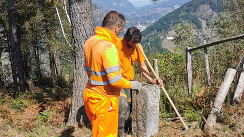 Eibar eta inguruko herrietako mugarriak konpondu dituzte dagoeneko