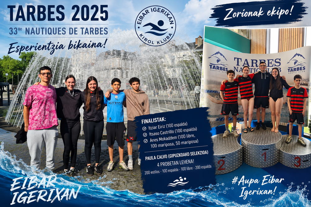Eibar Igerixanek distira egin du Nautiques de Tarbes nazioarteko txapelketan