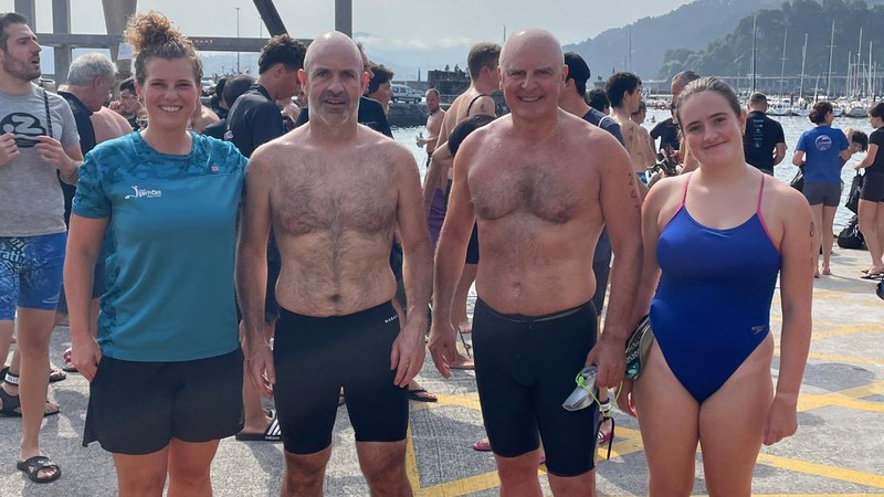 Eibar Igerixaneko ordezkariak Zarautzeko bi zeharkaldietan izan ziren