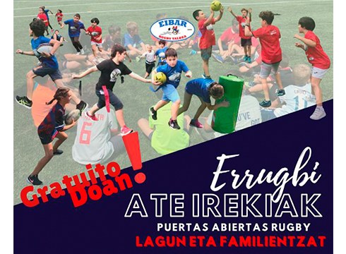 Eibar Rugby Taldeak ate irekien jardunaldia antolatu du zapaturako