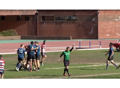 Eibar Rugby Taldeko gizonezkoak nagusi Valtecsa UBR-ren aurkako partiduan