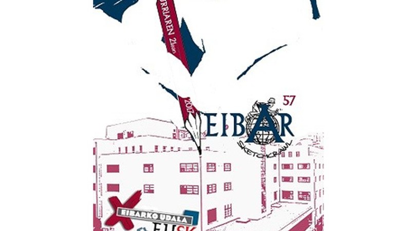 Eibar tailer-hiria, urban sketchers-en begiradapean