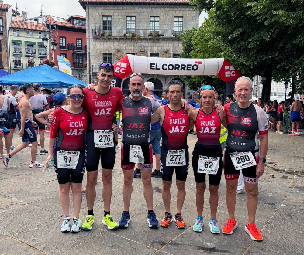 Eibar Triatloi Taldeko Kristina Ruiz podiumera igo zen Lekeitioko Triatloian
