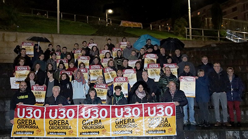 Eibarko greba komiteak U30eko Greba Orokorrarekin bat egitera animatu nahi ditu herritarrak