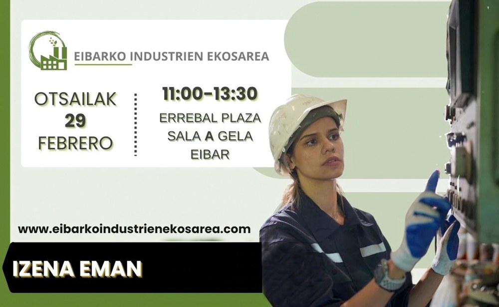 Eibarko industria-enpresa ertain eta txikientzat lehiakortasunari eta jasangarritasunari buruzko topaketa egingo da eguenean