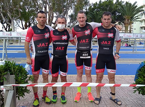 Eibarko Jaz Triatloi Taldeko lau ordezkarik Oropesako Triatloian parte hartu dute