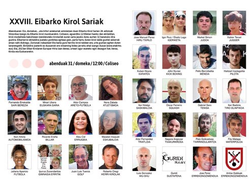 Eibarko Kirol Sarien ekitaldia Coliseoan bertan edo streaming bitartez jarraitu ahal izango da gaur