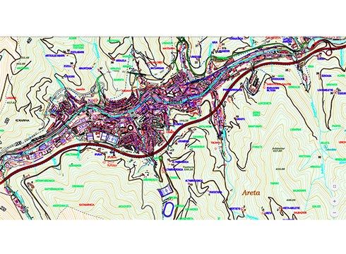 Eibarko mugak xehetasunez jasotzen duen mapa toponimikoa eskuragarri ipini dute