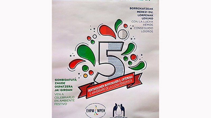 Eibarko pentsiodunek dei berezia egin dute astelehenerako, mobilizazioak hasi zirela bost urte betetzean