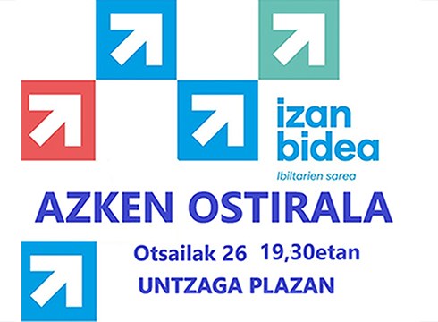 Eibarko Sarek deituta gaur 19:30ean egingo den manifestazioan parte hartzeko deia egin dute