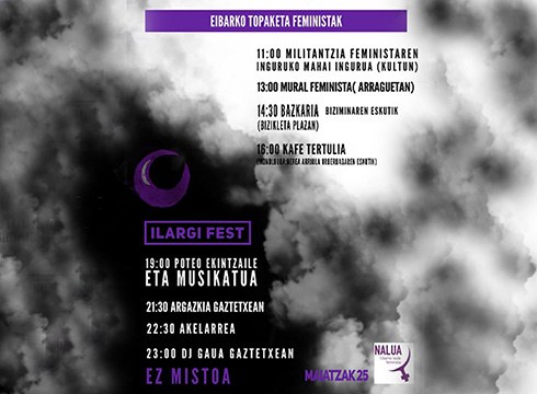 Eibarko Topaketa Feministak antolatu dituzte zapaturako