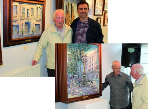 Eibarko Udalak eta Eibar Kirol Elkarteak Imanol Elorzaren lanak jaso zituzten atzoko ekitaldi hunkigarrian