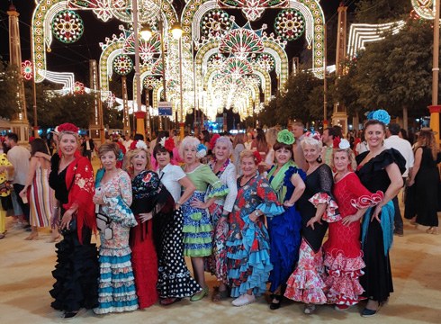 Eibarko sevillana dantzariak Jerezko azokan