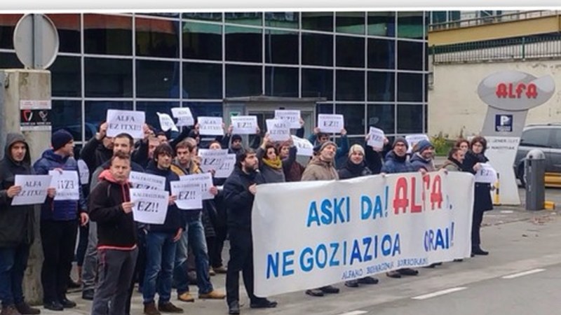 Eibartar guztiak gaurko manifestaziora joateko deitu dituzte Alfako langileek