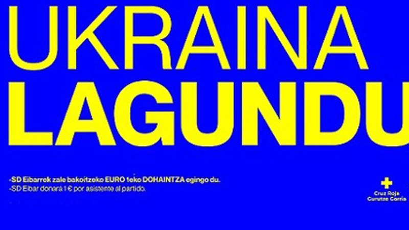 Ekintza solidarioa igandeko Eibar-Mirandes neurketan