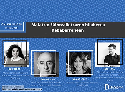 Ekintzailetzari buruzko formakuntza saioak antolatu ditu Debegesak maiatzerako