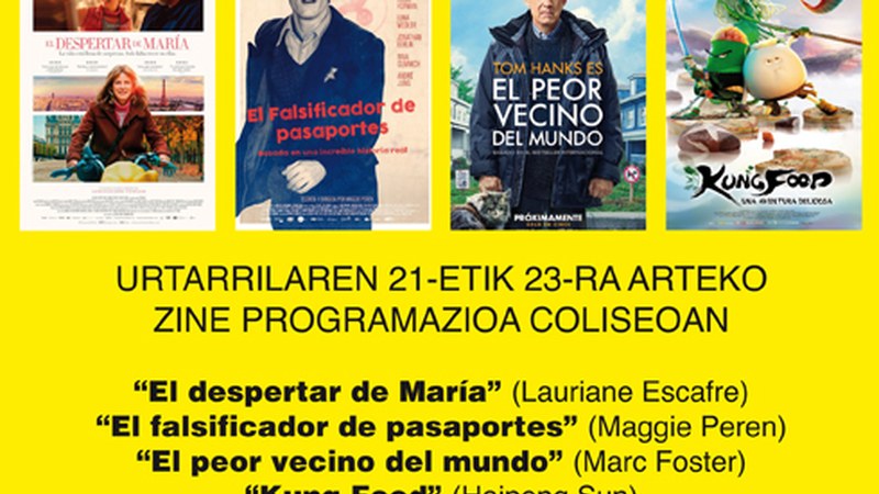 “El falsificador de pasaportes” eta “El peor vecino del mundo” asteburuko zine-karteldegian