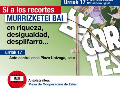 Elkarkidetza Mahaiak Pobreziaren Kontrako Nazioarteko Eguna gogoratuko du gaur