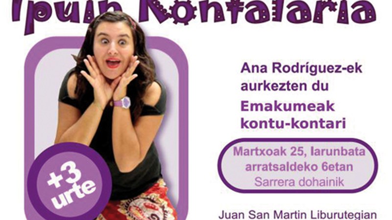 Emakumeak izango dira protagonista Zapatuko Ipuinean