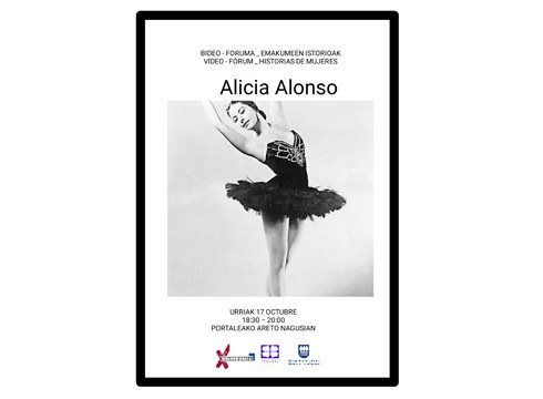 “Emakumeen istorioak: Alicia Alonso” bideo-foruma antolatu du Pagatxak datorren astelehenerako