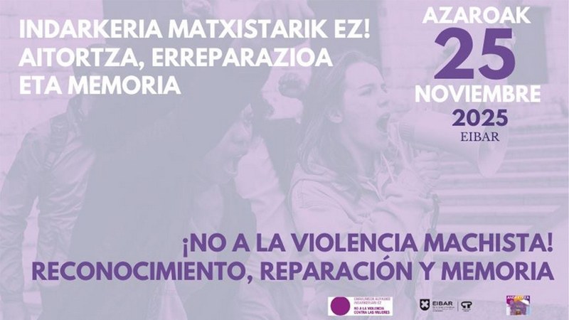 Emakumeenganako Indarkeriaren Aurkako Nazioarteko Egunarekin bat egin du Eibarrek