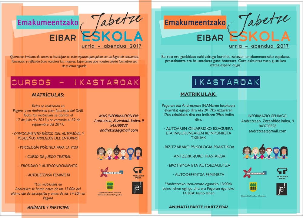 Emakumeentzako Jabetze Eskolako ikastaro berriak