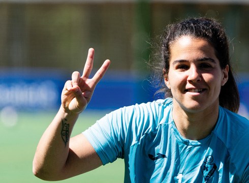 Emakumezkoen Eibar KE-ren lehen taldea Ligako azken partida prestatzen dihardu