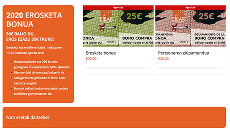 EMGIren kanpainako ia bonu guztiak gaur saldu dituzte, azkenak bihar eros daitezke, bakarrik online