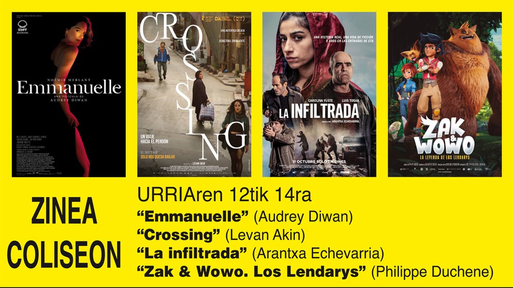 “Emmanuelle” eta “La infiltrada” Coliseoko zine-karteldegian