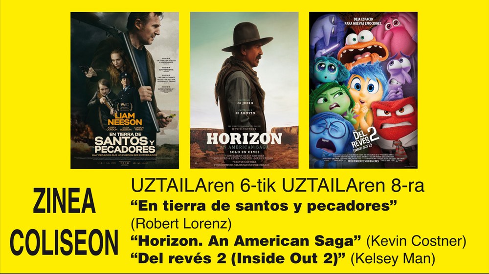 “En tierra de santos y pecadores” eta Kevin Costner-en “Horizon” zine-karteldegian