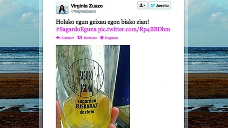 Erabili #SagardoEguna eta egin gurekin batera eguneko kontakizuna
