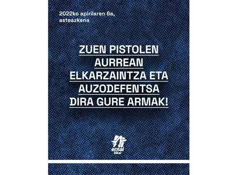 Ernai Udaltzaingoak suzko armak eramatearen aurka azaldu da