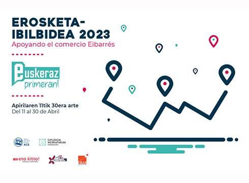 Erosketa Ibilbidea kanpainarekin erosketak Eibarren egitera eta euskara erabiltzera animatu nahi dituzte herritarrak