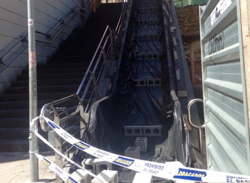 Errebal-Muzategiko eskailera mekanikoa ezin izango da erabili uztailaren 11ra arte